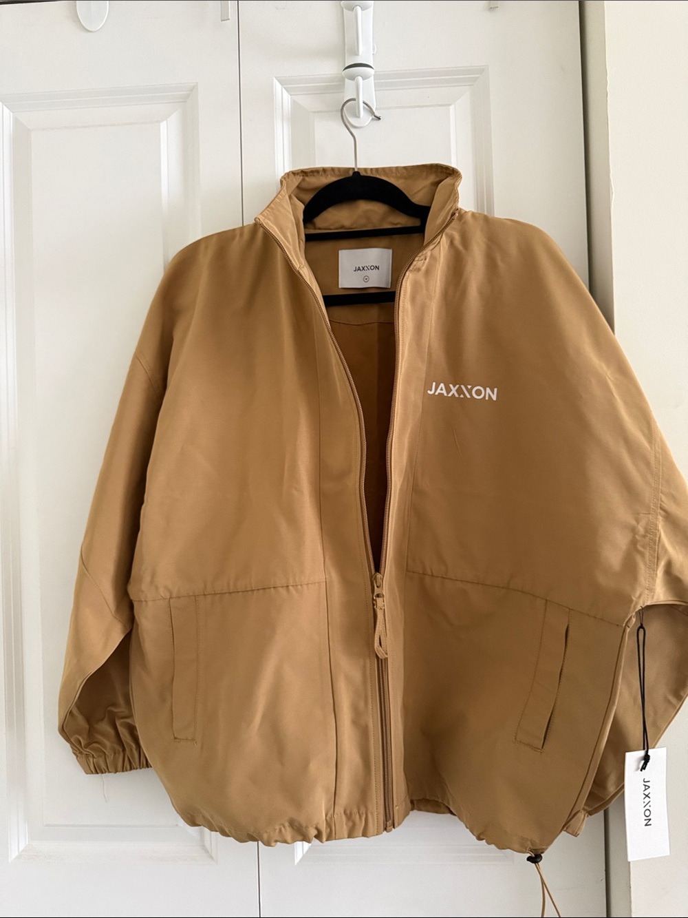 JAXXON Men's Casual Tan Windbreaker Jacket